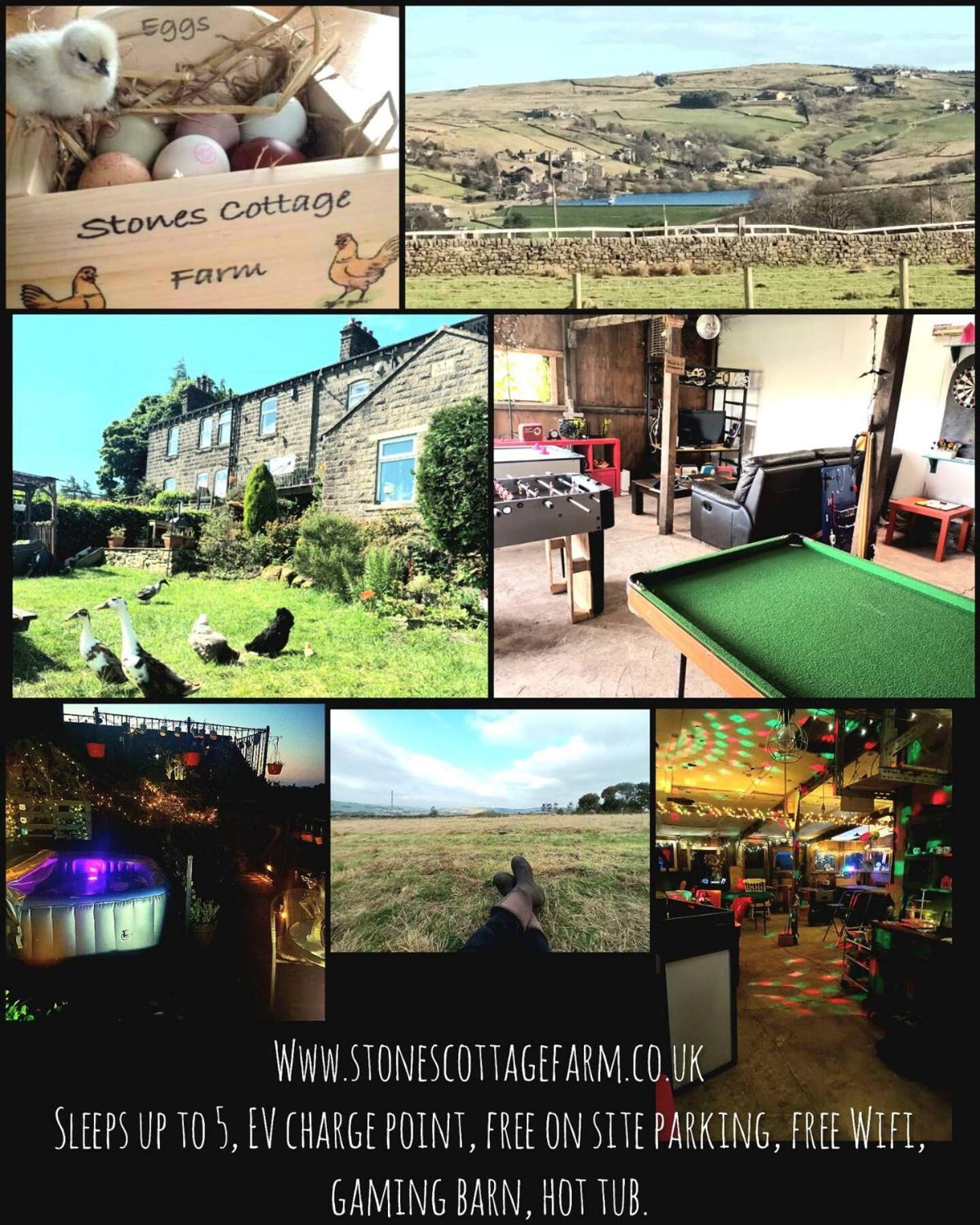 Stones Cottage Farm, Nr Haworth, Family Friendly, Work Friendly, Gaming Barn, Crafting, Free Wifi, Free Parking, Ev Point Oxenhope Extérieur photo